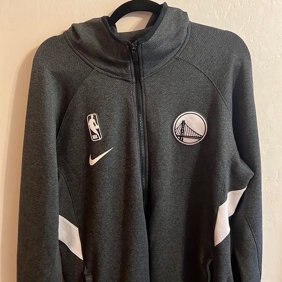 Nike Warriors warm up Jacket, Dark Gray, Size Large. It is in Great Condition - Picture 1 of 3